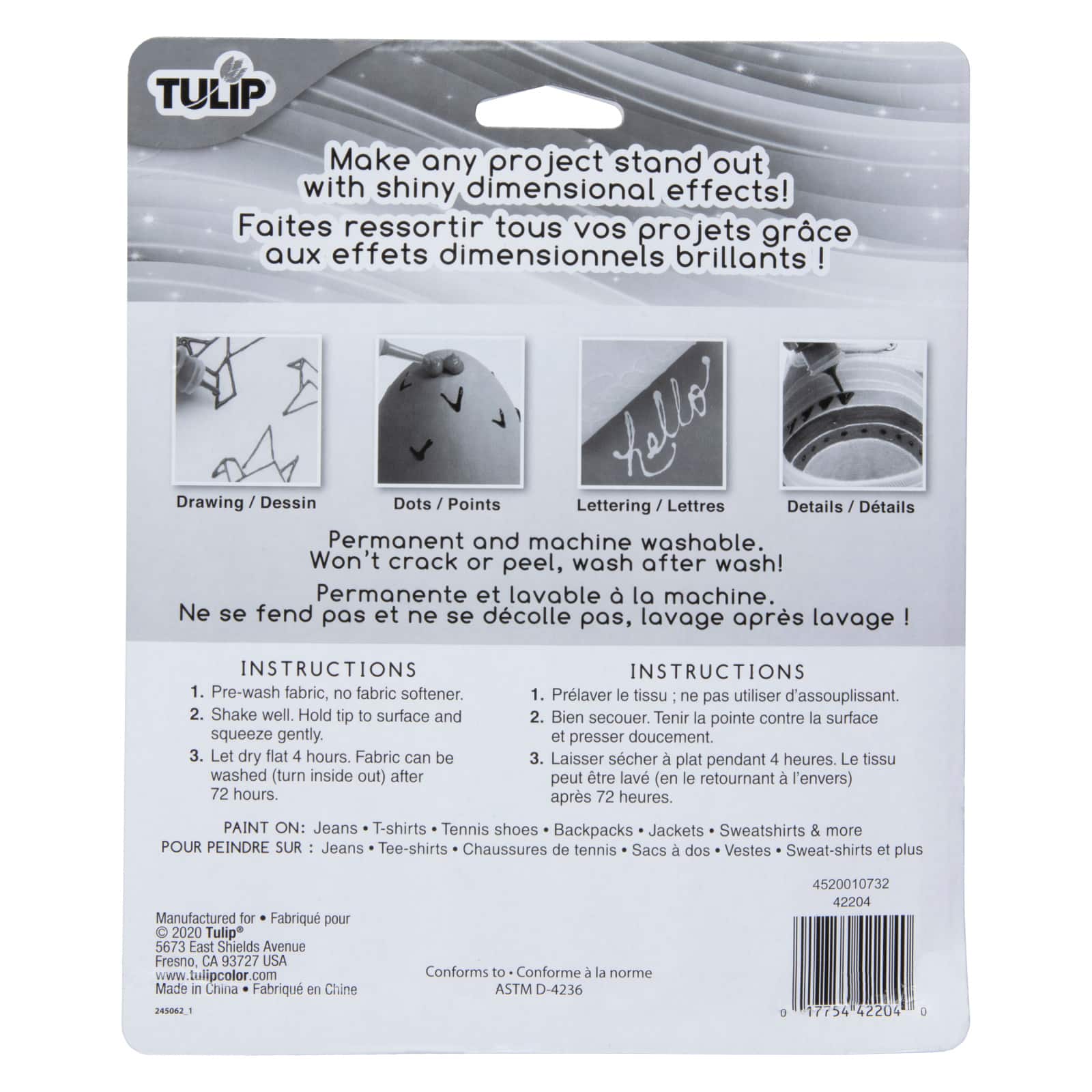 Tulip® Slick® Dimensional Fabric Paint, 6ct. - Image 4