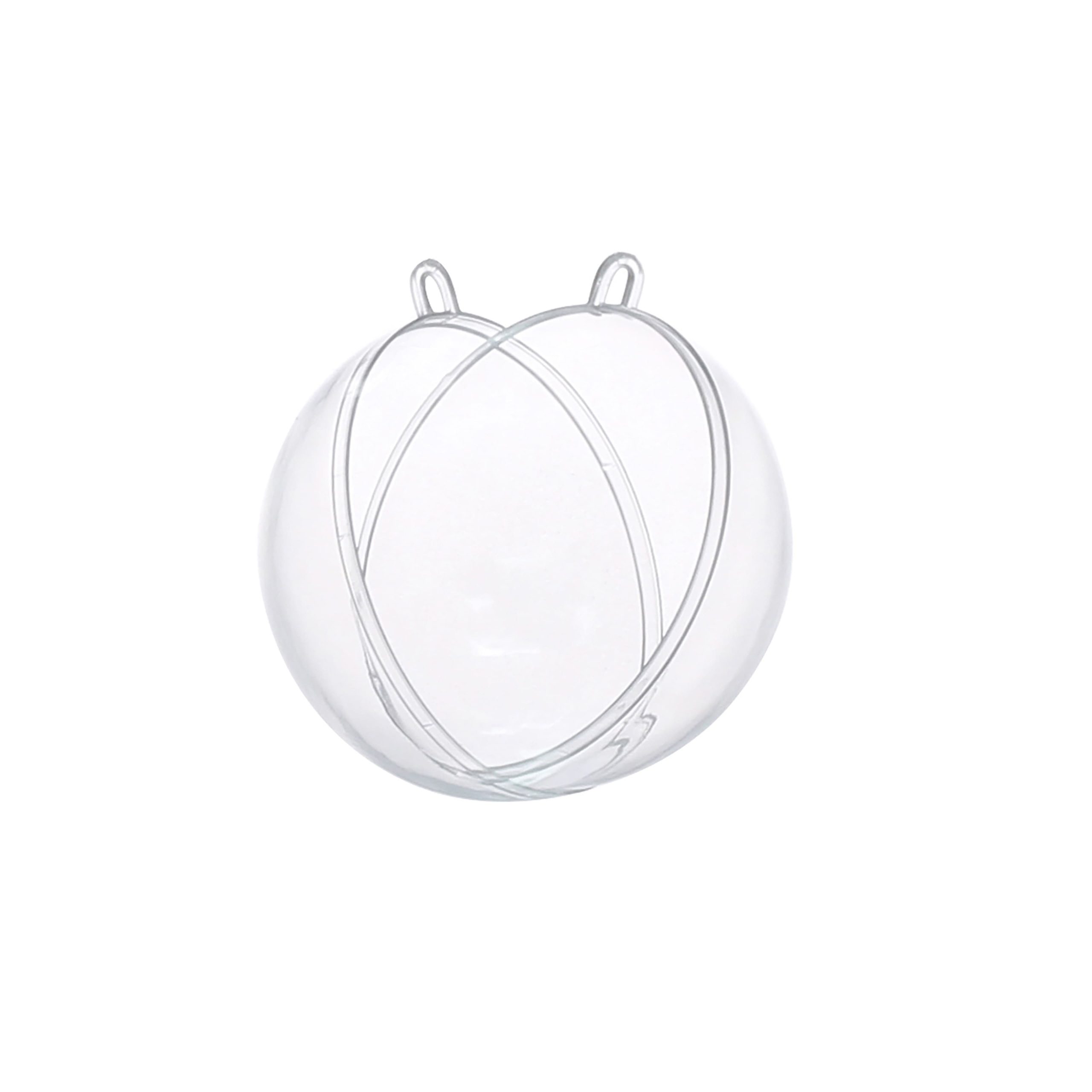 12 Pack 3.25" Fillable DIY Plastic Ball Ornaments by Make Market® - Image 4