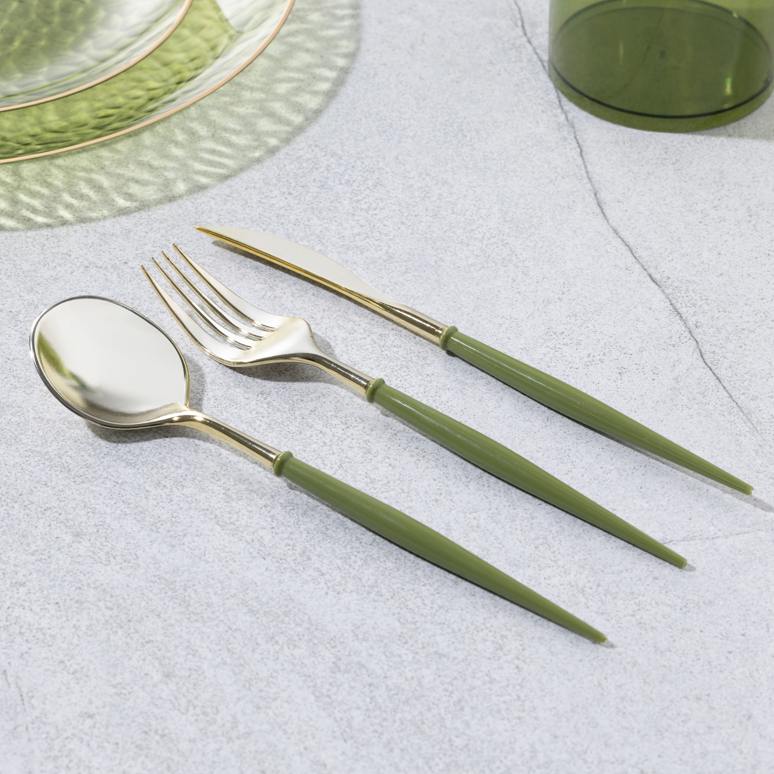 Thanksgiving Green Cutlery, 40ct. by Celebrate It™ - Image 3