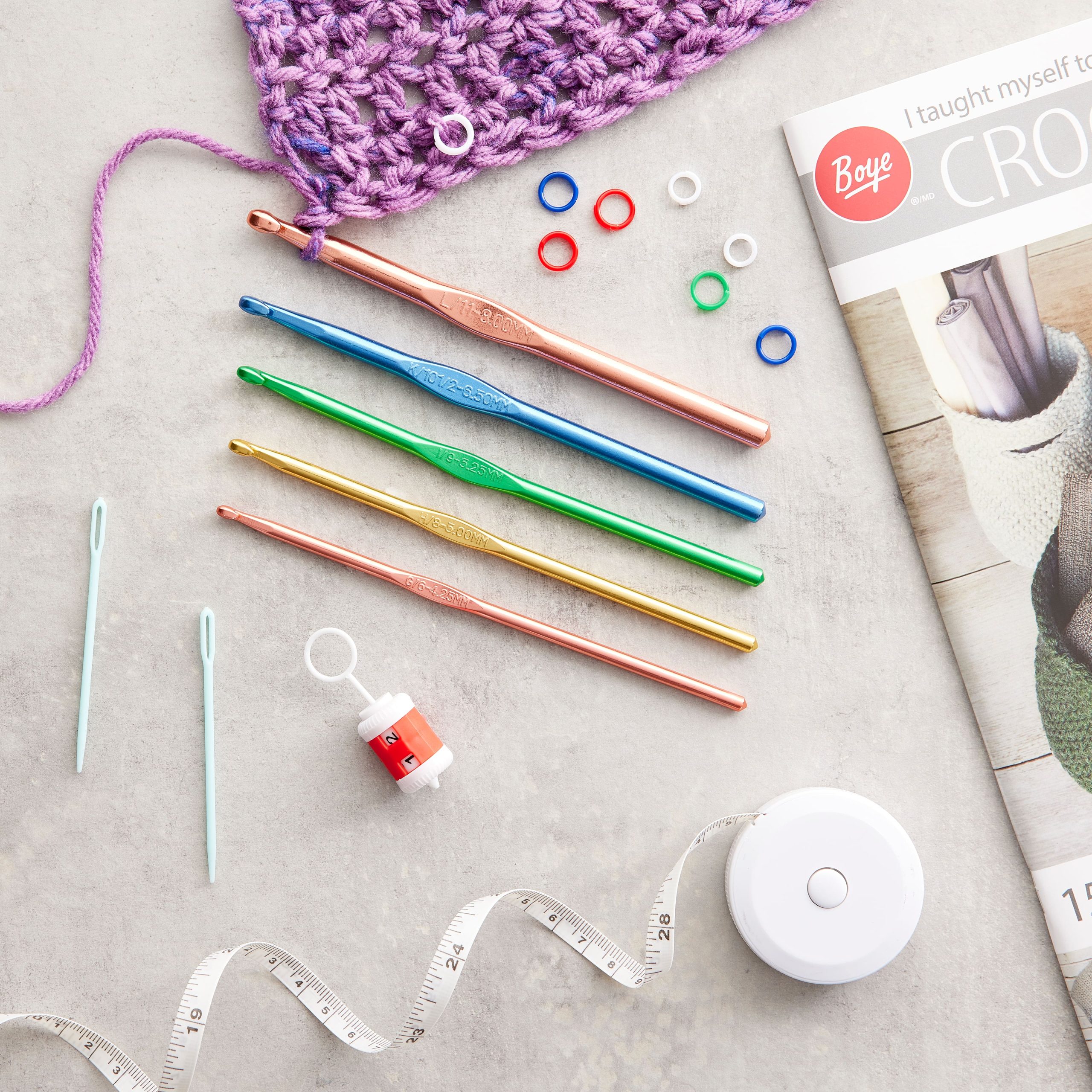 Boye® I Taught Myself to Crochet® Kit - Image 2