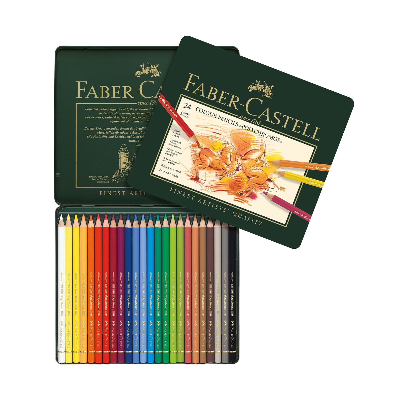 Faber-Castell® Polychromos® 24 Colored Pencil Tin Set