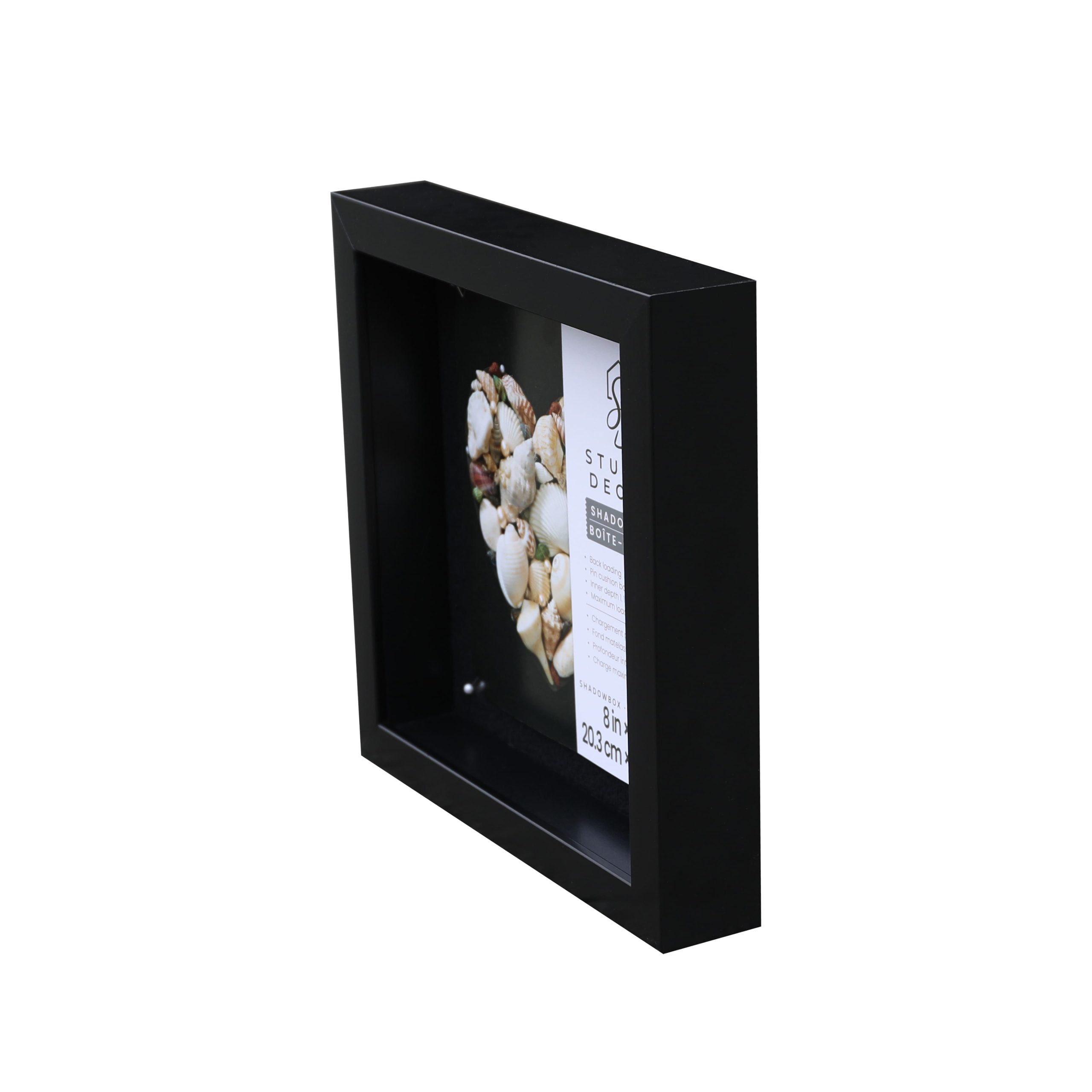 8" x 8" Flat Black Shadow Box by Studio Décor® - Image 2