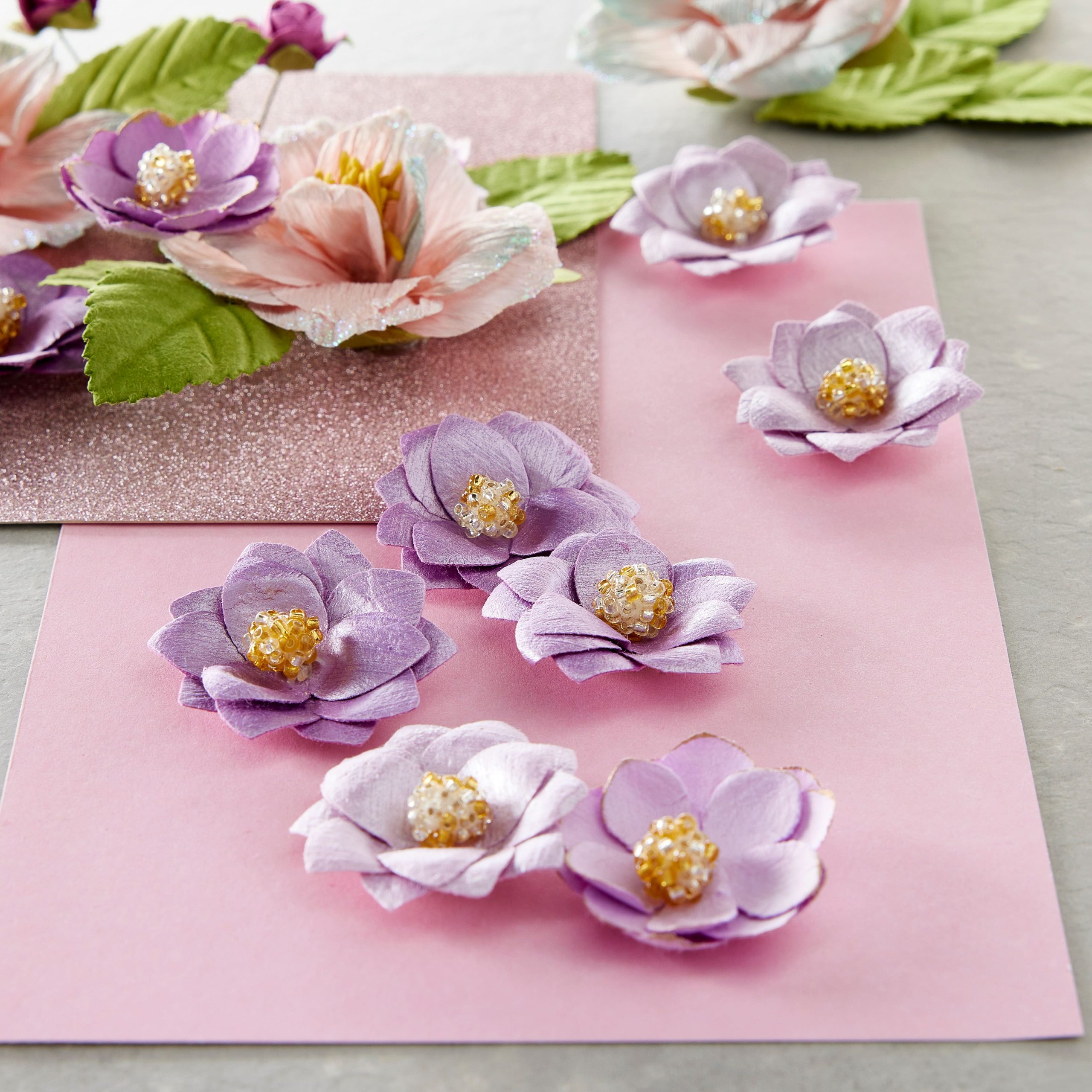 Gold Tipped Purple Flower Embellishments by Recollections™ Signature™ - Image 2