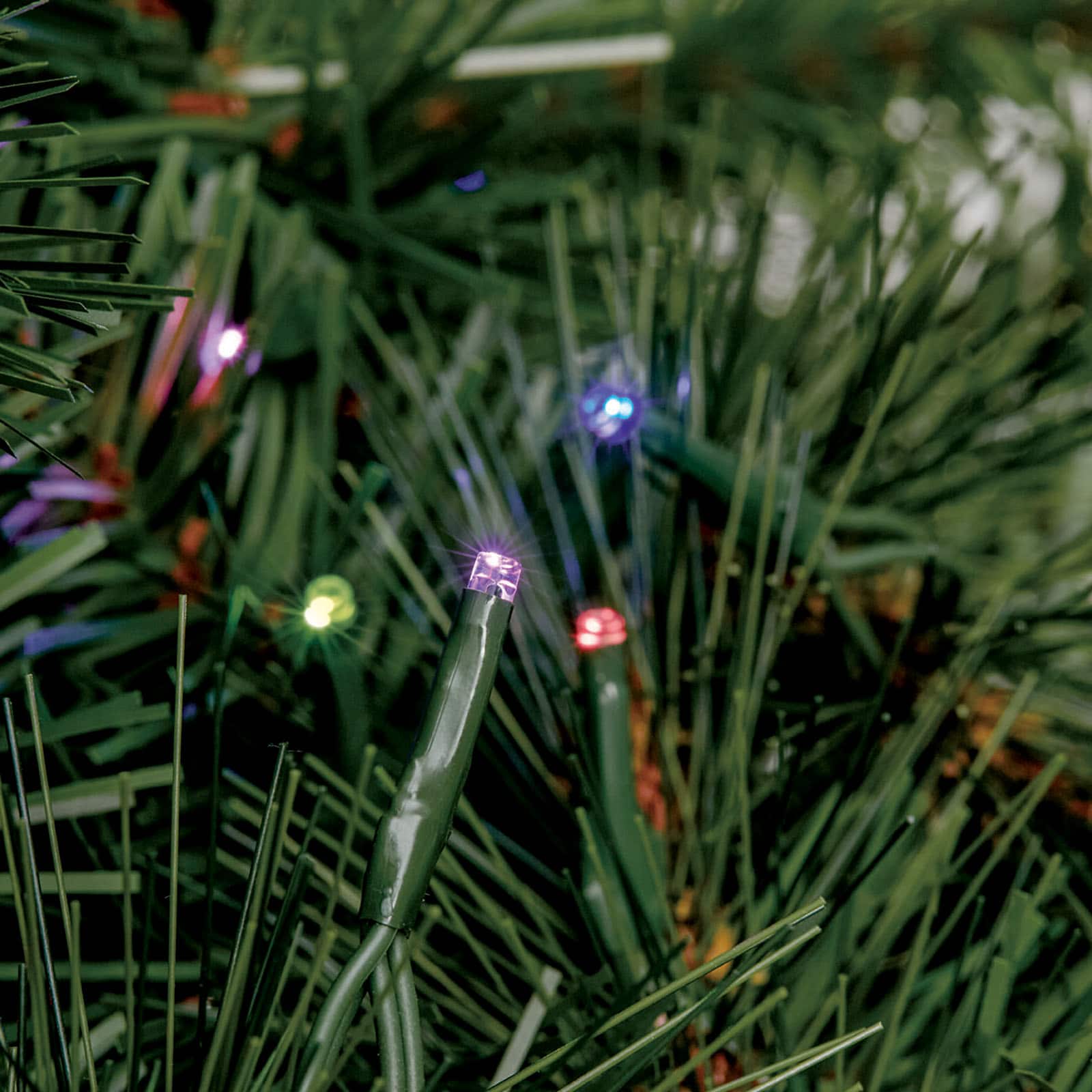 7ft. Pre-Lit Hudson Pine Artificial Christmas Tree, LumaDazzle™ Color Changing Twinkle LED Lights - Image 2