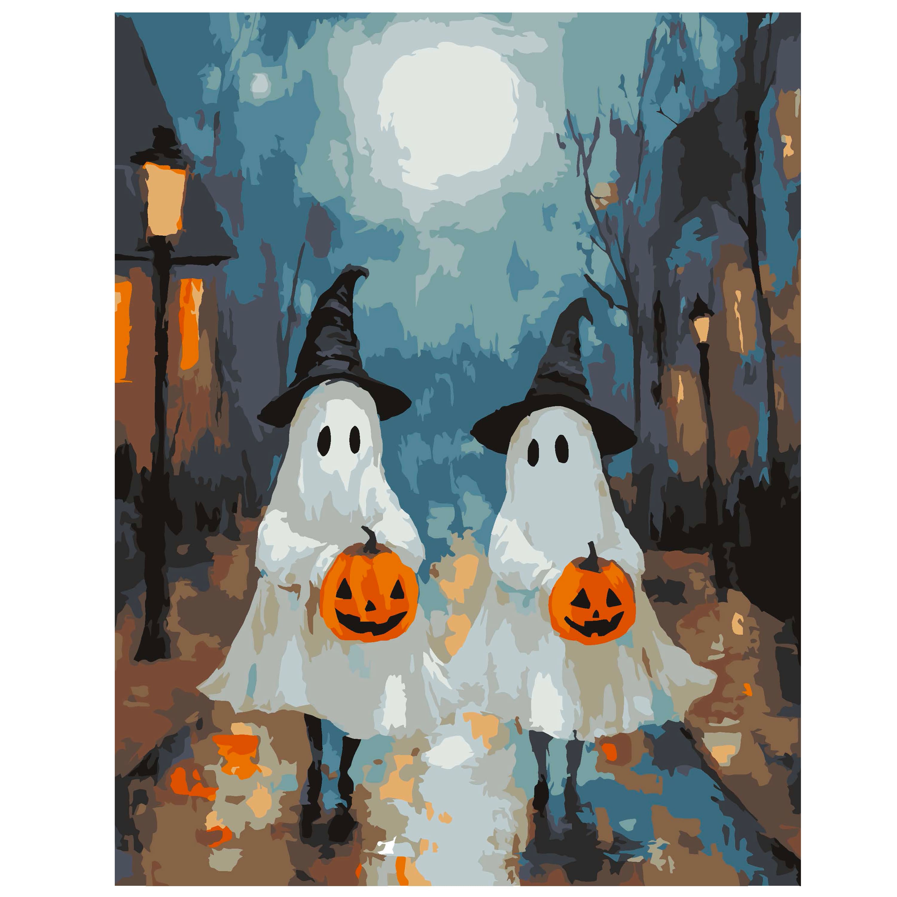 11" x 14" Trick or Treat Ghosts Paint-by-Number Kit by Artist's Loft®