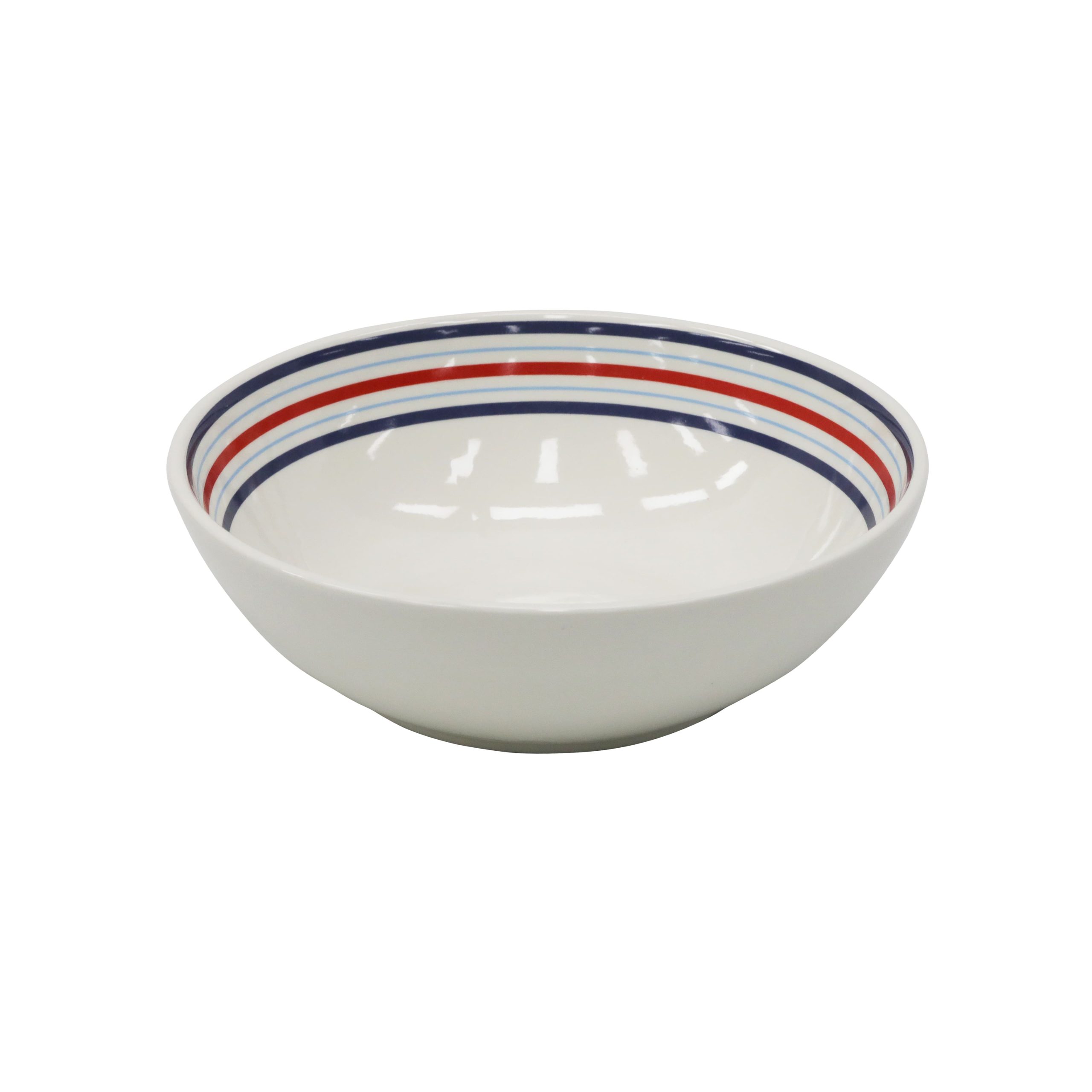 9" Blue & Red Stripe Bowl by Celebrate It™ - Image 2