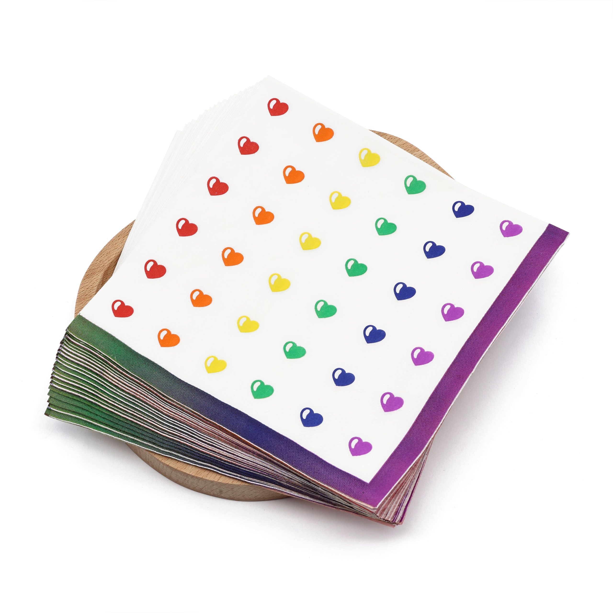 Pride Rainbow Heart Dinner Napkins, 20ct. by Celebrate It™ - Image 3