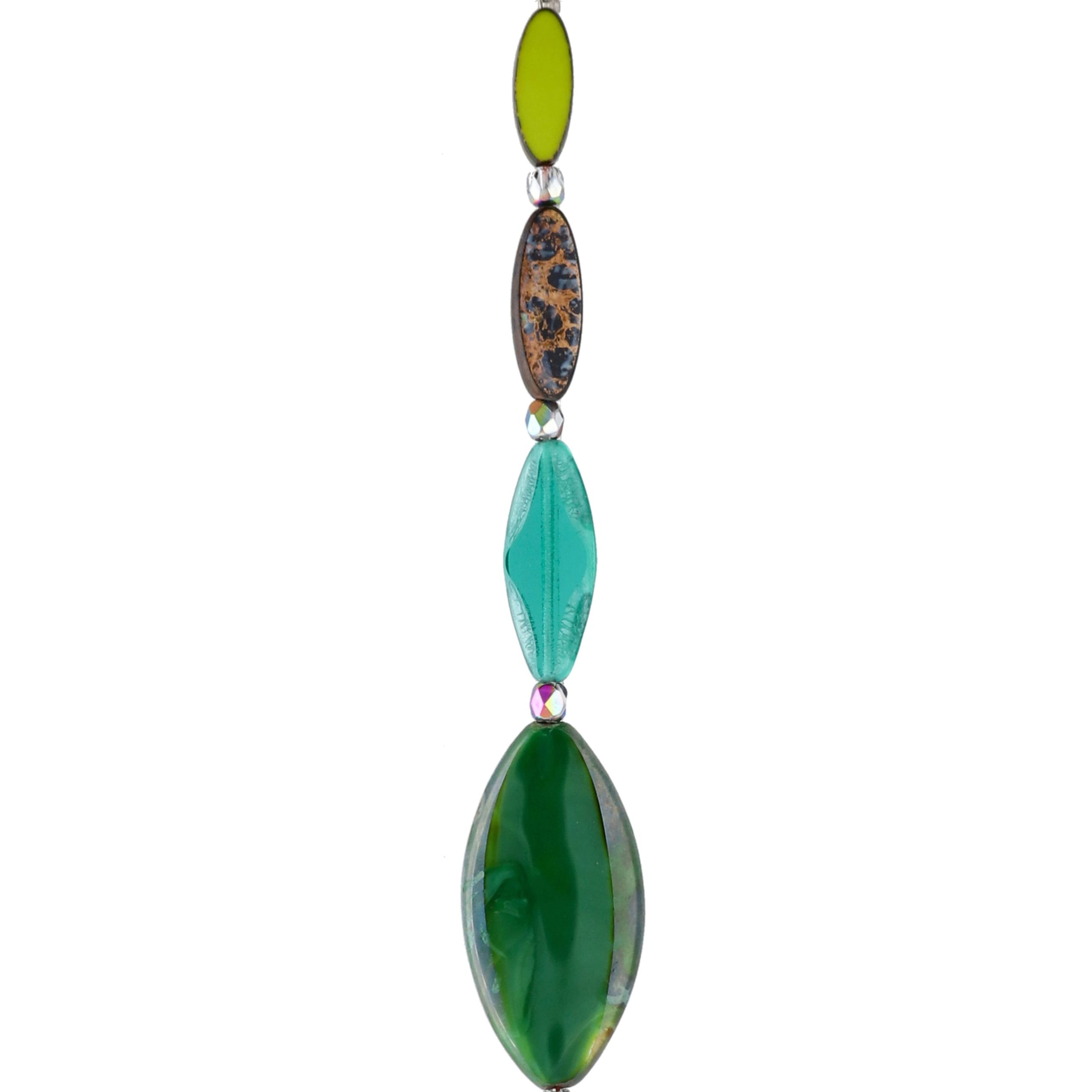 Smooth Green Czech Glass Oval Bead Mix by Bead Landing™ - Image 2