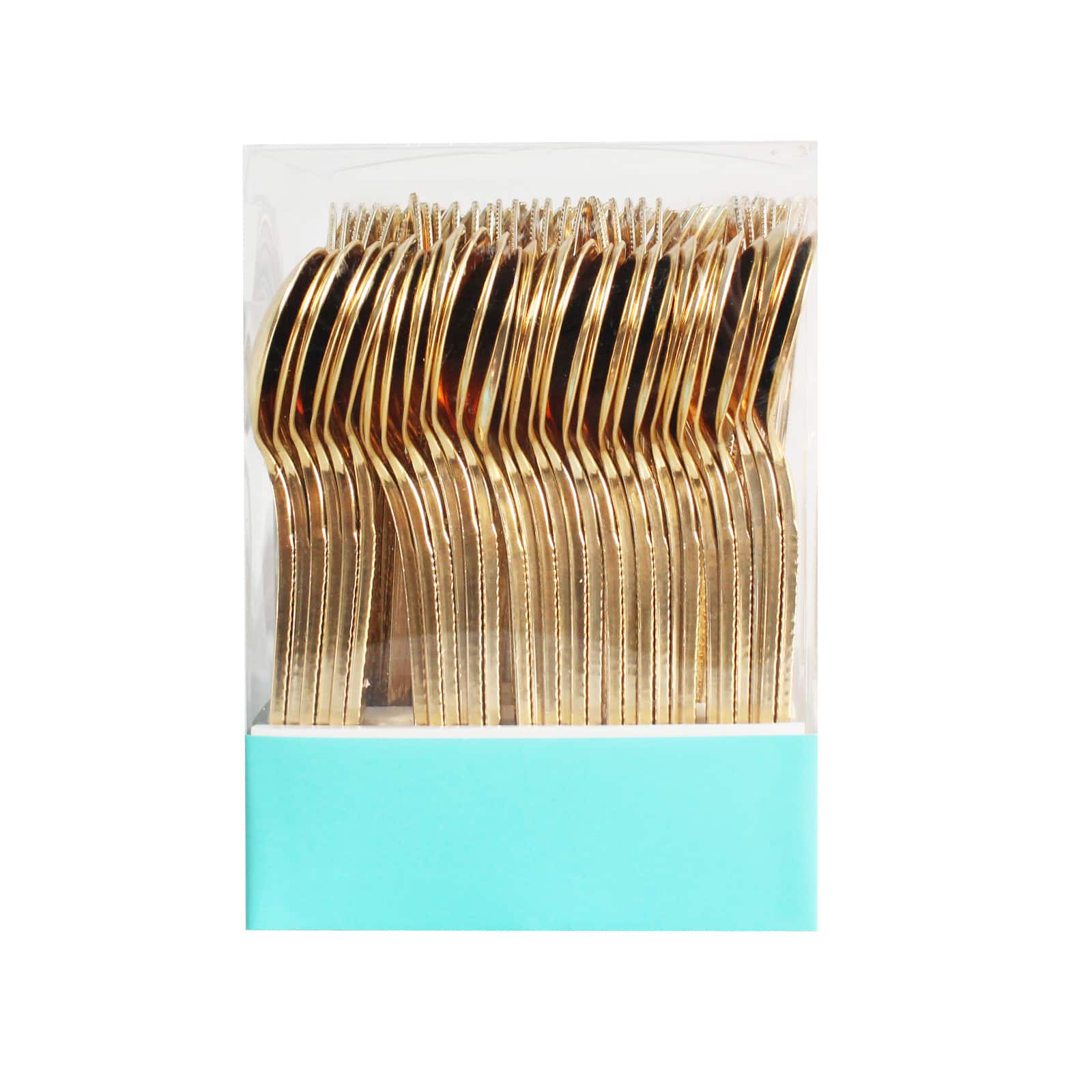Gold Hammered Plastic Cutlery Set by Celebrate It™, 120ct. - Image 4