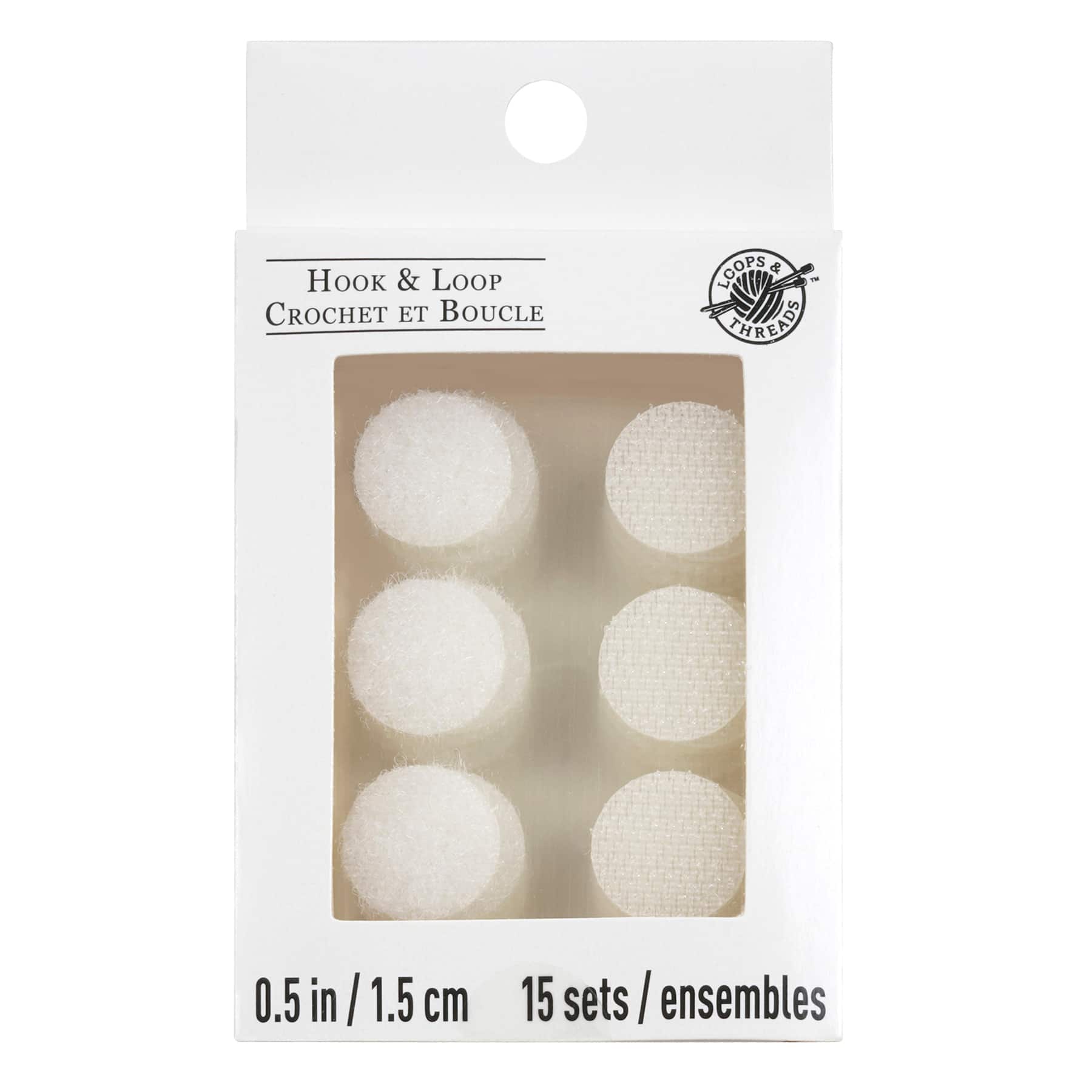 White Hook & Loop Circles by Loops & Threads®