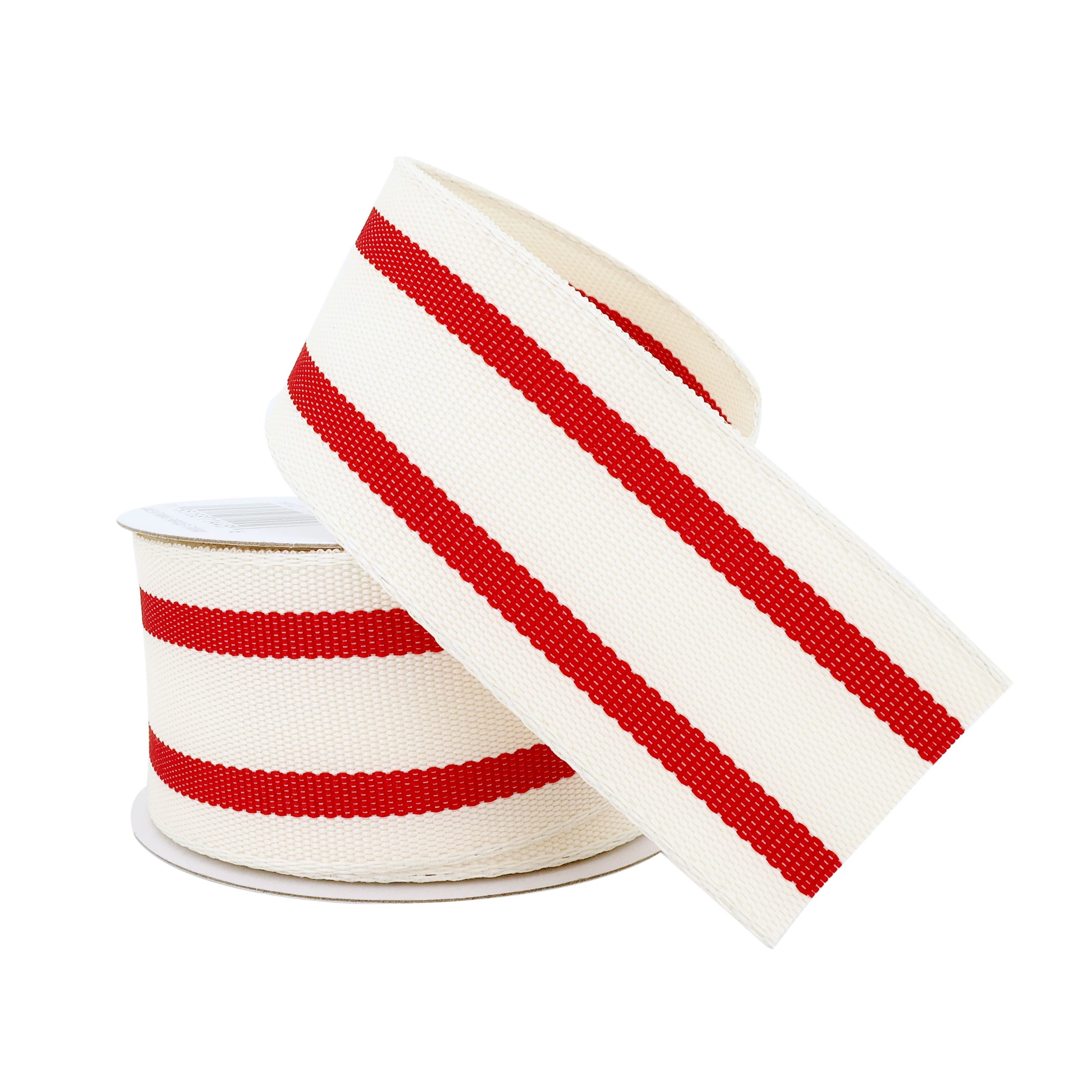 1.5" x 3yd. Wired Ticking Stripe Ribbon by Celebrate It™ - Image 3