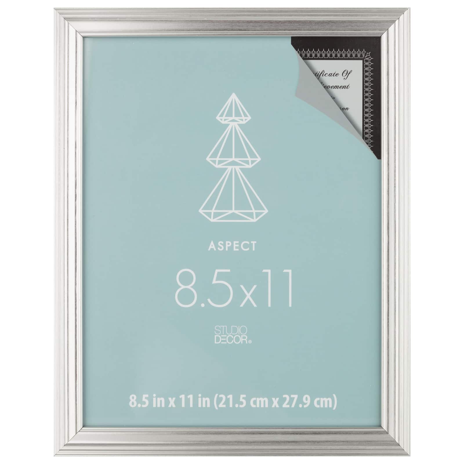 Aspect 8.5" x 11" Silver Narrow Frame by Studio Décor®