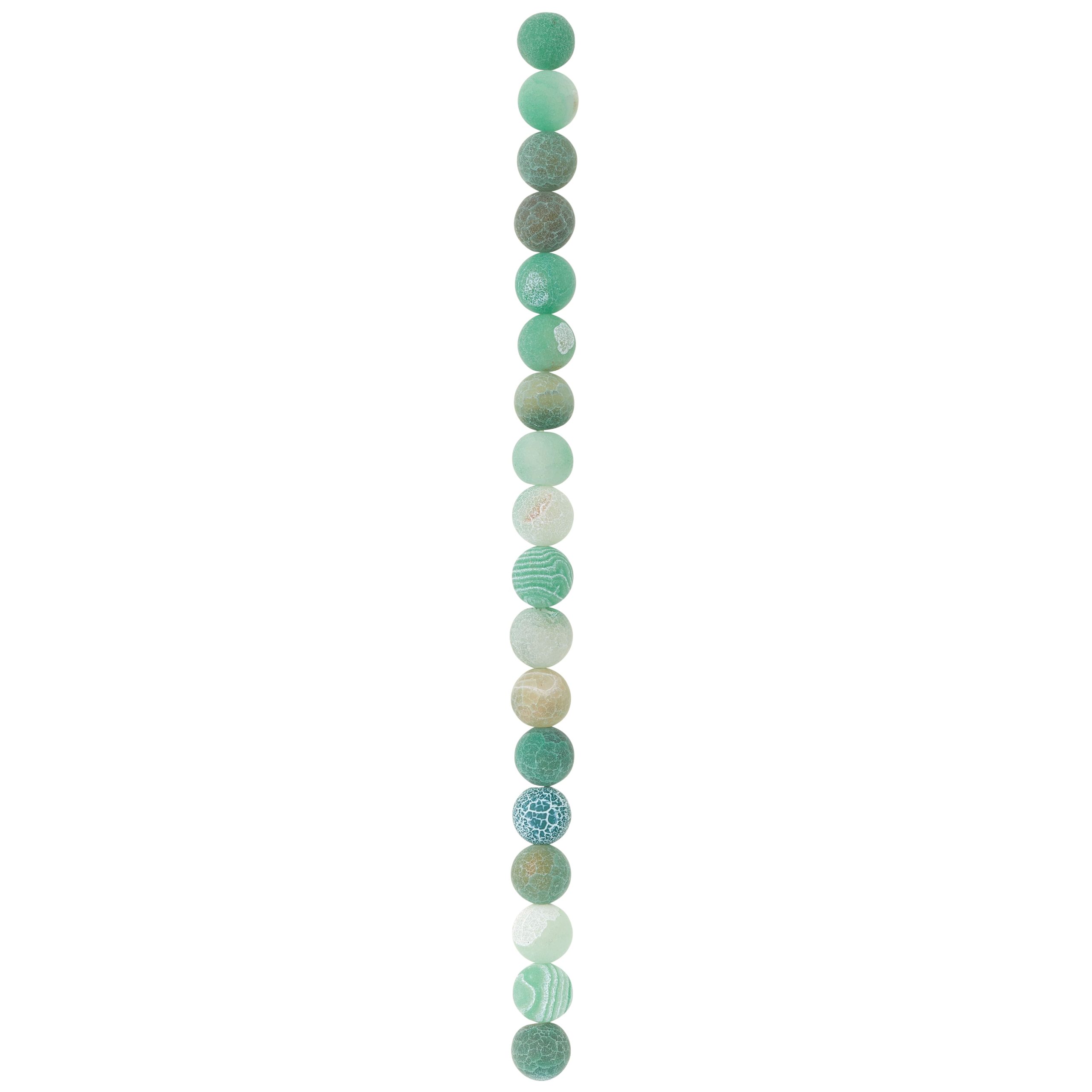 Green Agate Crackle Matte Round Beads, 10mm by Bead Landing™ - Image 3