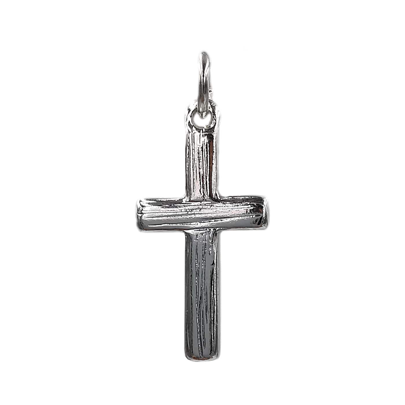 Charmalong™ Silver Plated Pavé Cross Charm by Bead Landing™ - Image 4