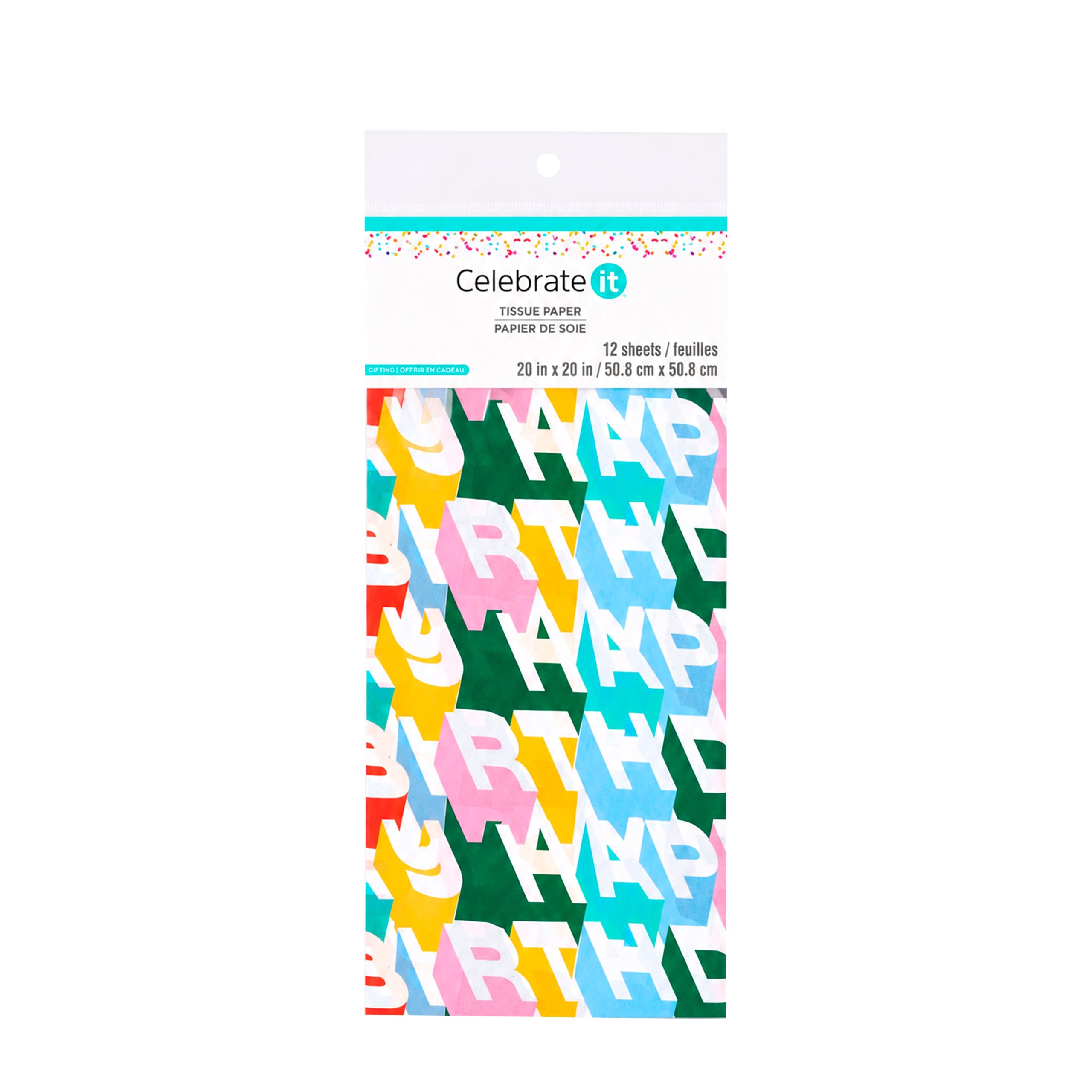 Multicolor Happy Birthday Tissue Paper Sheets, 12ct. by Celebrate It™ - Image 3