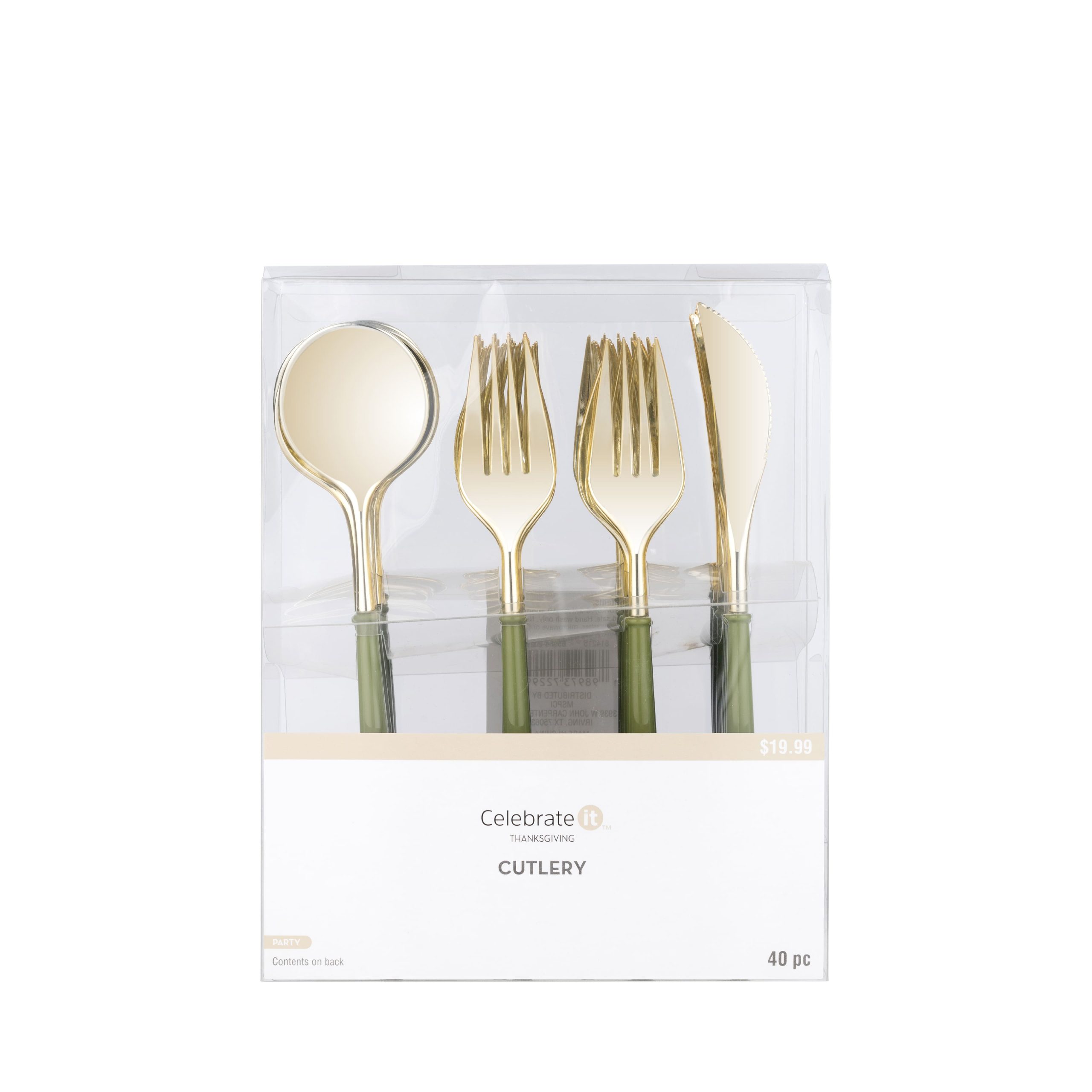 Thanksgiving Green Cutlery, 40ct. by Celebrate It™