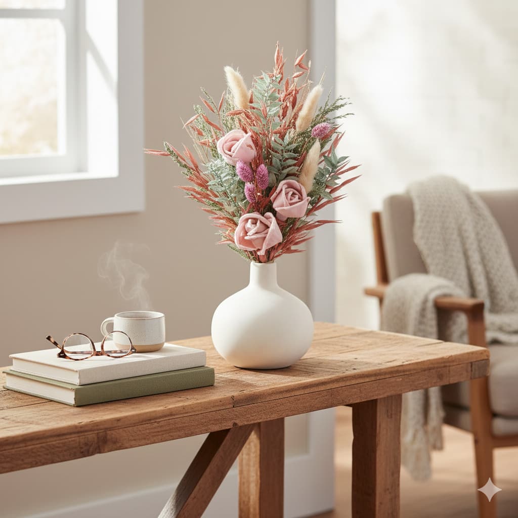 13" Premade Dried Botanical Mix in Ceramic Vase by Ashland® - Image 2