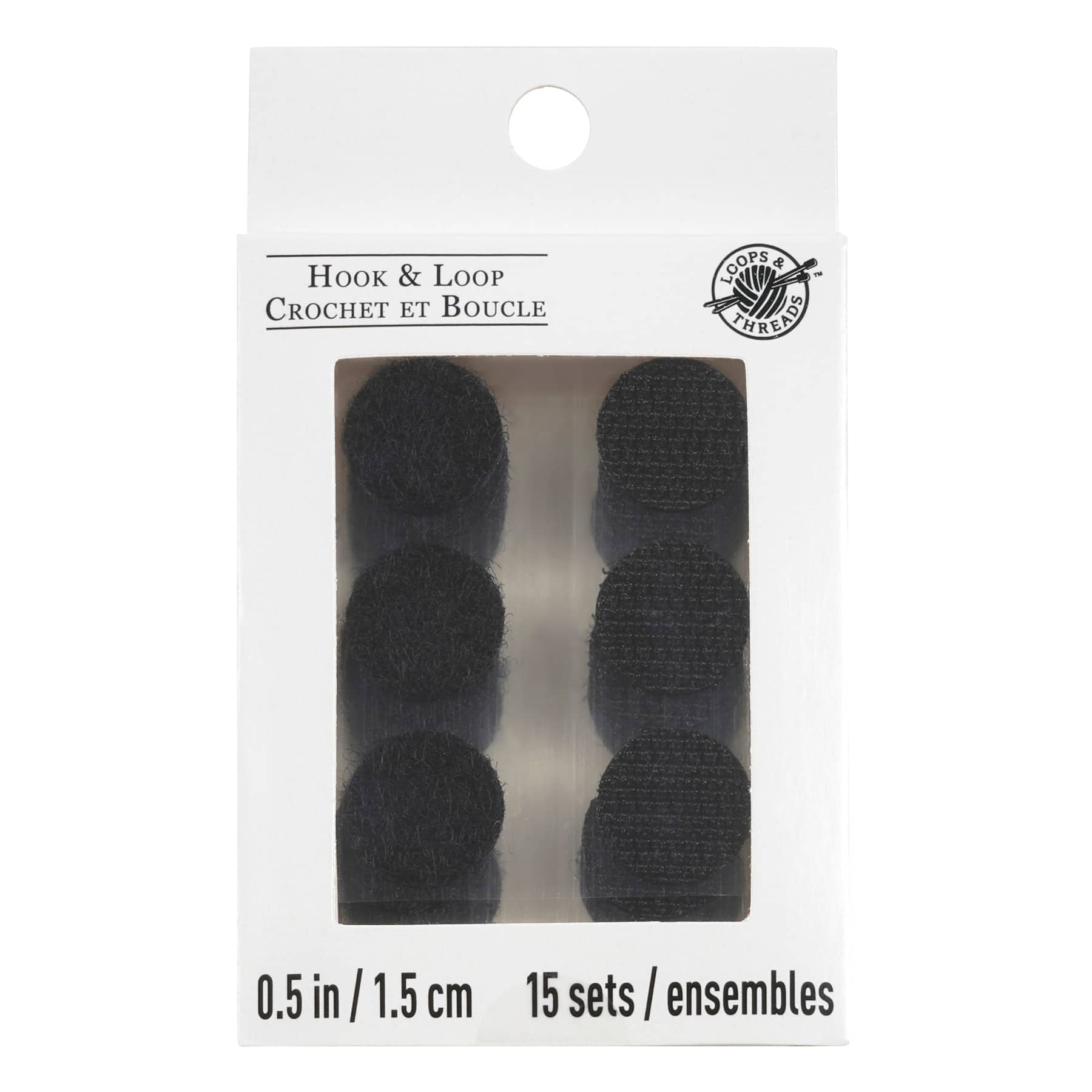 Black Hook & Loop Circles by Loops & Threads®