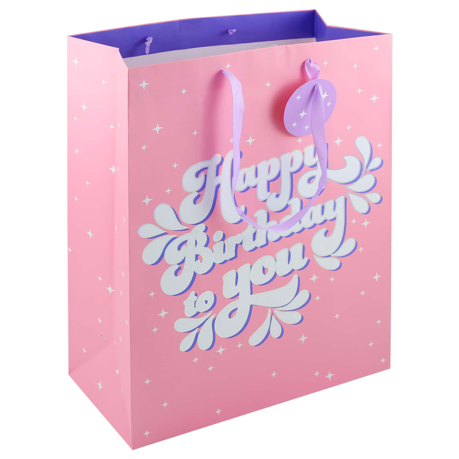Large Pink Happy Birthday Gift Bag by Celebrate It™ - Image 2