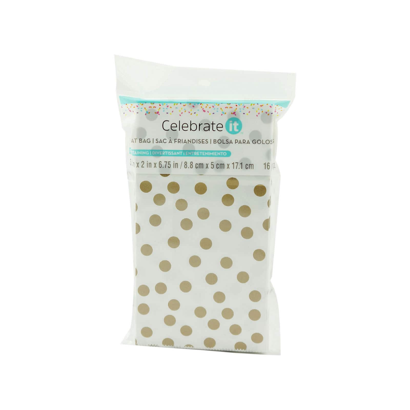 Small White & Gold Treat Bags By Celebrate It™ - Image 3