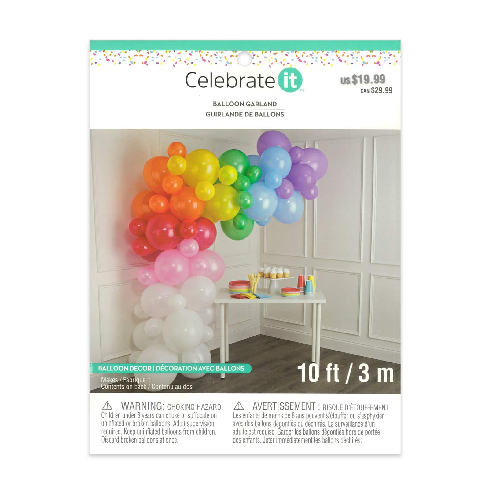 10ft. Rainbow Balloon Garland by Celebrate It™ - Image 3
